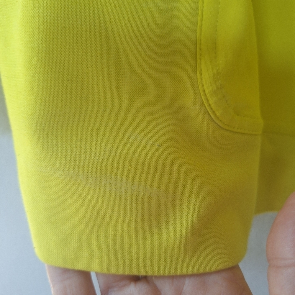 Adidas X Stella Mcartney Womens Yellow Hooded 1/4 Zip Stretch Pullover Size S - Picture 5 of 9